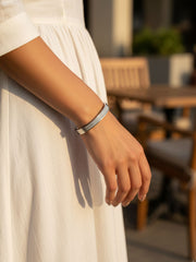 Silver Pave Shine Bangle