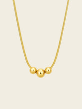 Golden Trio Bead Necklace