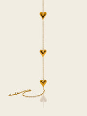 Golden Heart Chain Bracelet