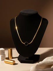 Black Center Snake Chain Necklace