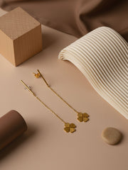 Clover Chain Drop Earrings