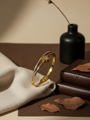 Golden Radiance Stainless Steel Bangle
