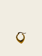 Golden Heart Hoop Earrings