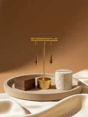 Golden Drop Hook Earrings