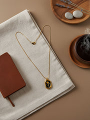 Golden Bloom Pendant Necklace