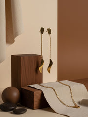 Wave Chain Drop Earrings