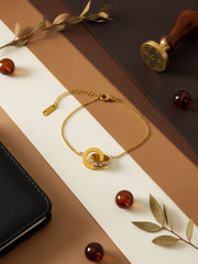 Golden Duo Circle Bracelet