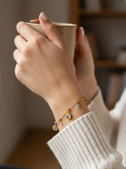 Golden Charm Stainless Steel Bracelet