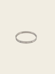 Silver Sparkle Stainless Steel Bangle
