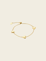 Golden Heart Chain Bracelet