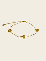 Golden Heart Chain Bracelet