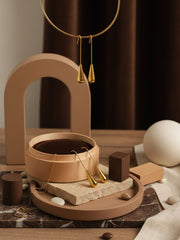 Golden Drop Hook Earrings