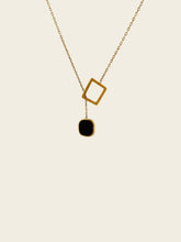 Noir Geo Drop Necklace
