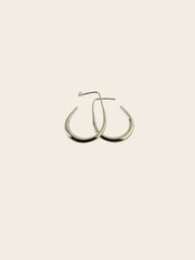 Sleek Teardrop Hoop Earrings