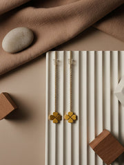 Clover Chain Drop Earrings