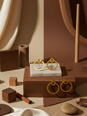 Dual Halo Hoop Earrings