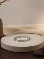 Silver Sparkle Stainless Steel Bangle