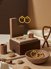 Dual Halo Hoop Earrings