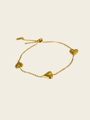 Golden Heart Chain Bracelet