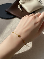 Golden Heart Chain Bracelet