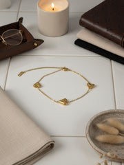 Golden Heart Chain Bracelet