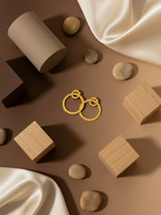 Dual Halo Hoop Earrings