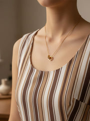 RAHRE Double Ring Charm Necklace