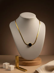 Black Center Snake Chain Necklace