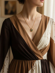 Golden Bloom Pendant Necklace