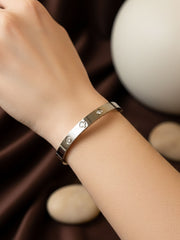 Silver Sparkle Stainless Steel Bangle