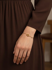 Golden Knot Charm Bracelet