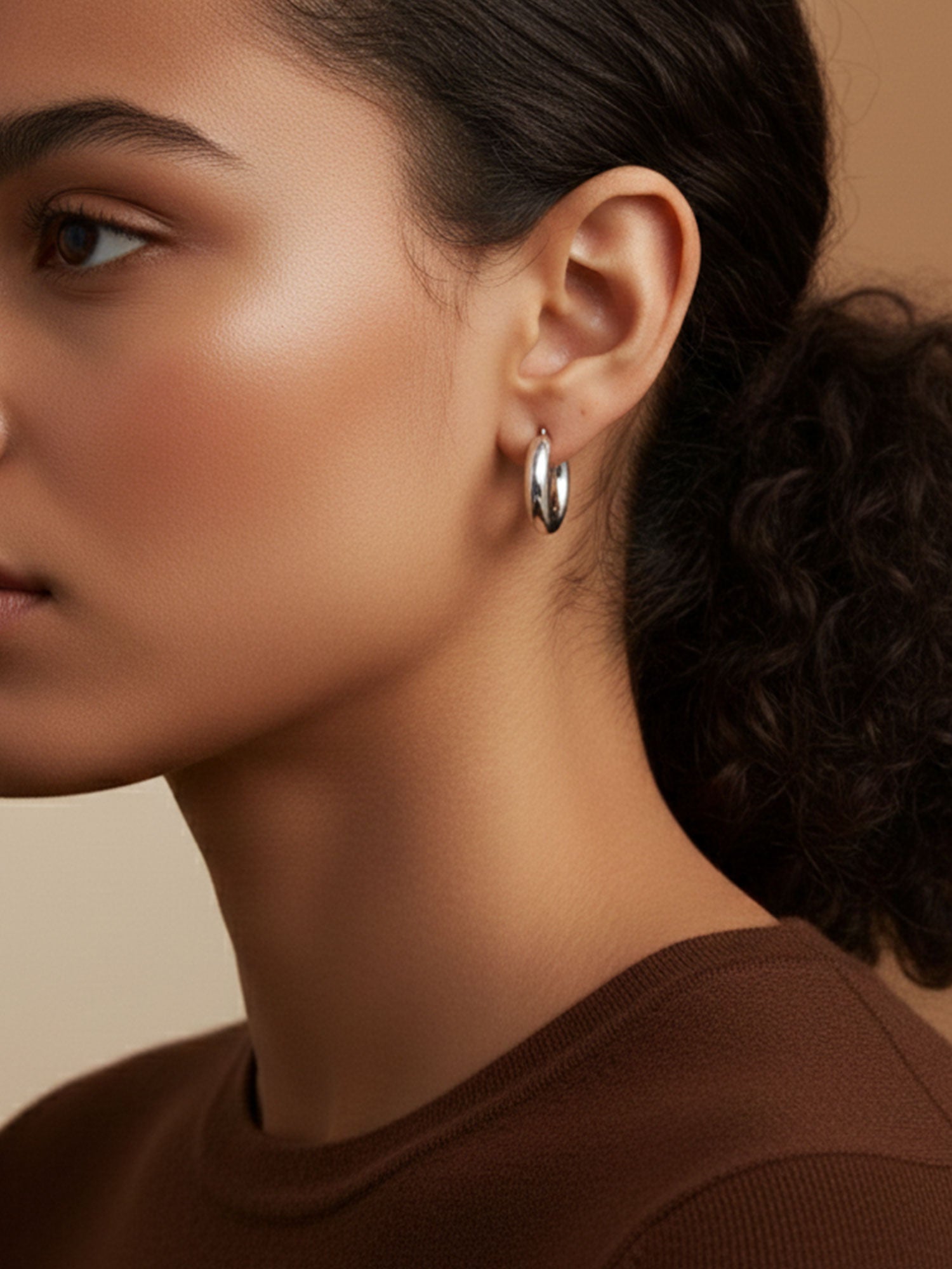 Polished Mini Hoop Earrings