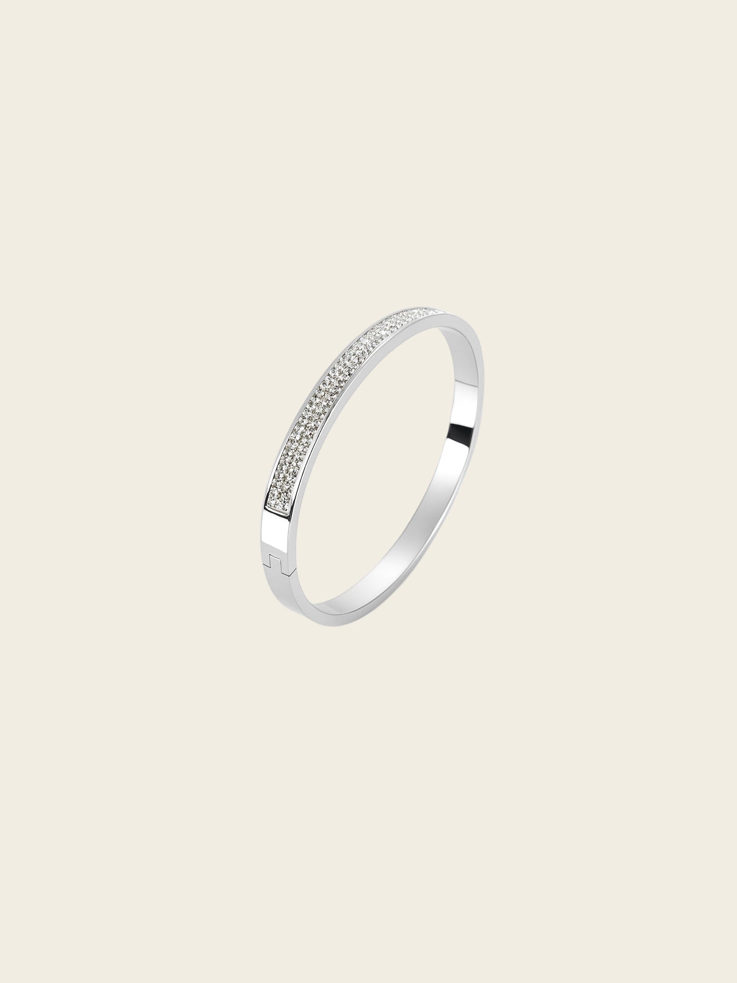 Silver Pave Shine Bangle