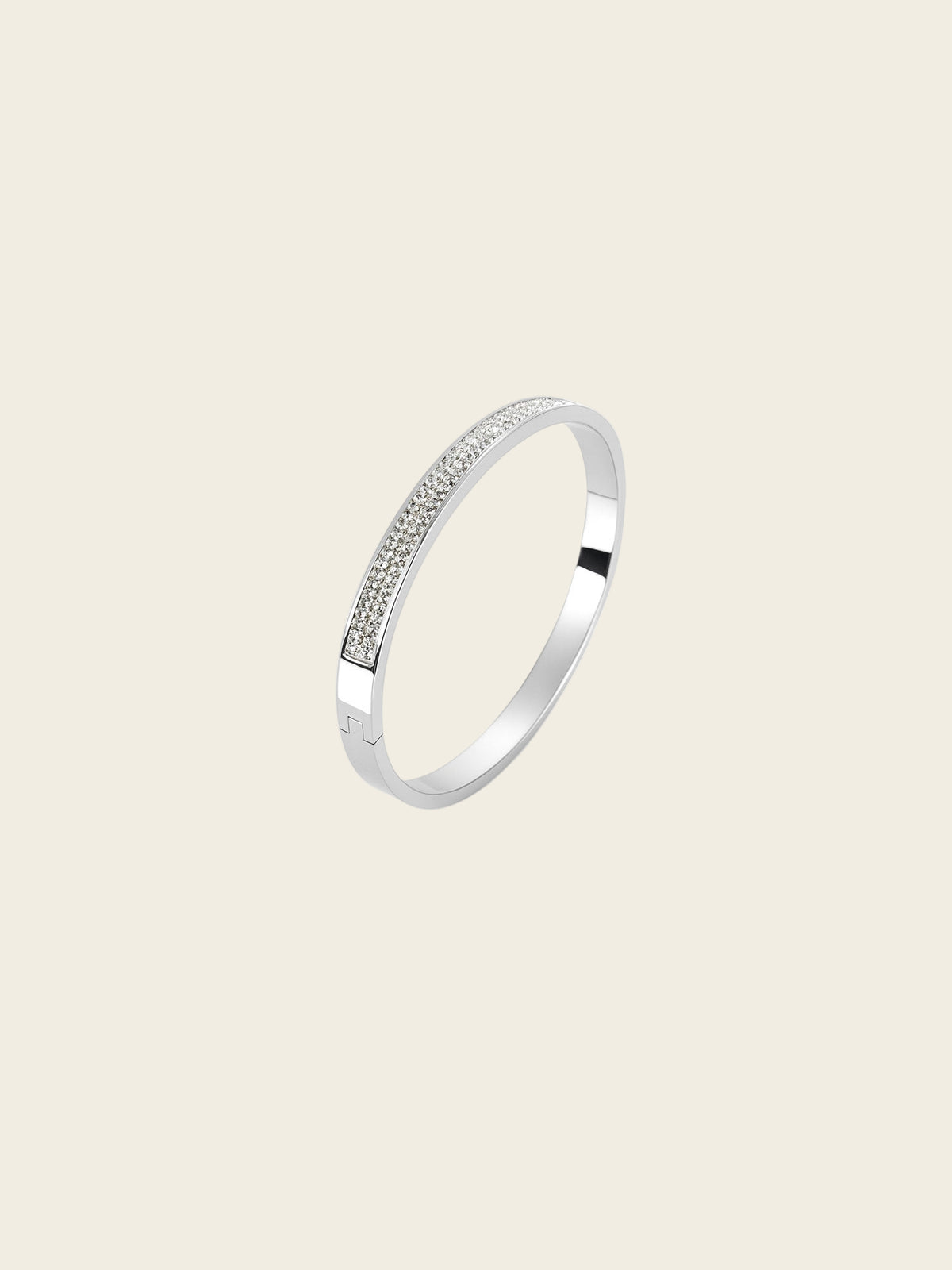 Silver Pave Shine Bangle