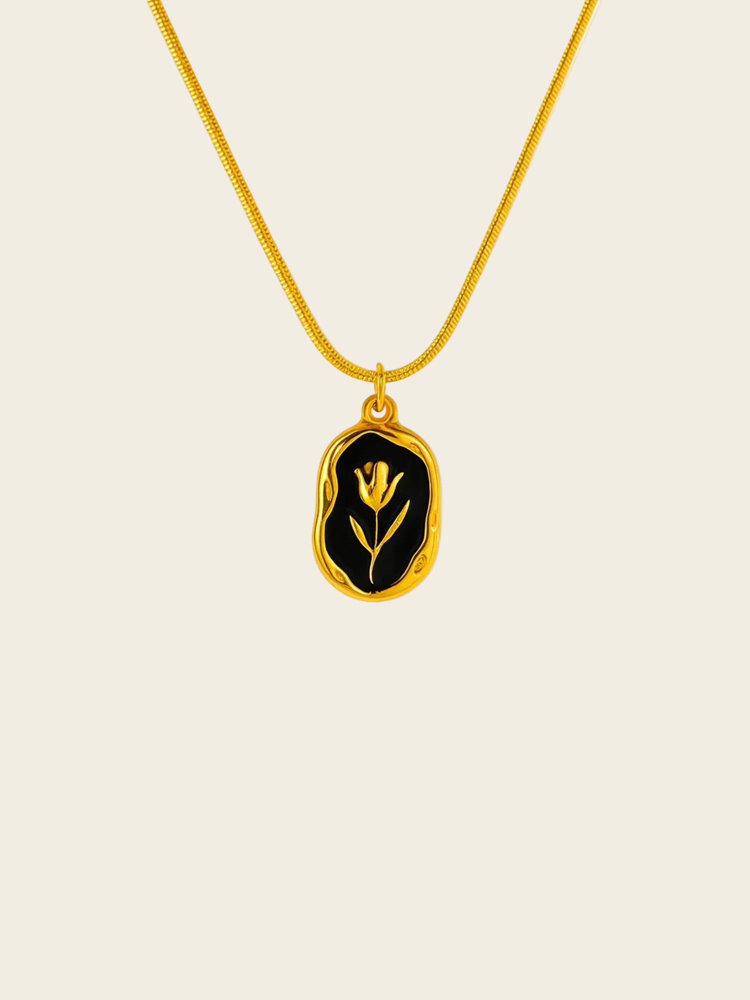 Golden Bloom Pendant Necklace