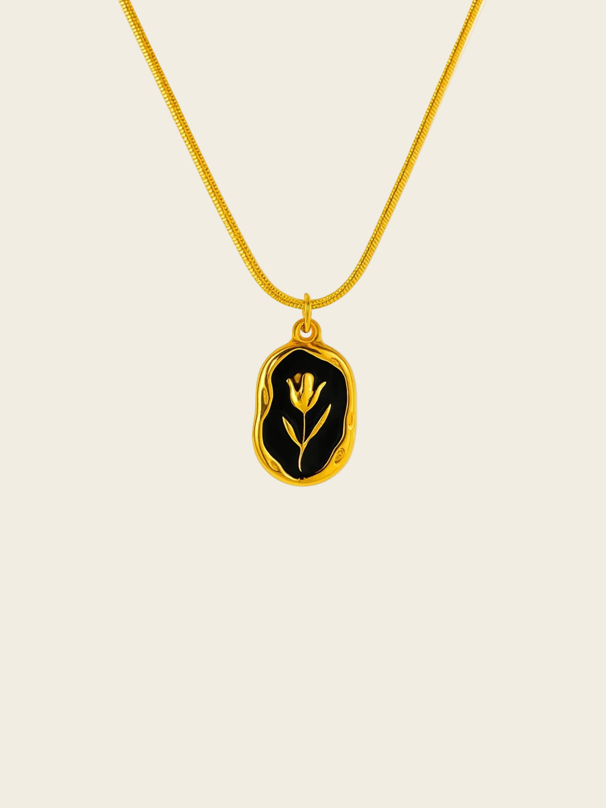 Golden Bloom Pendant Necklace