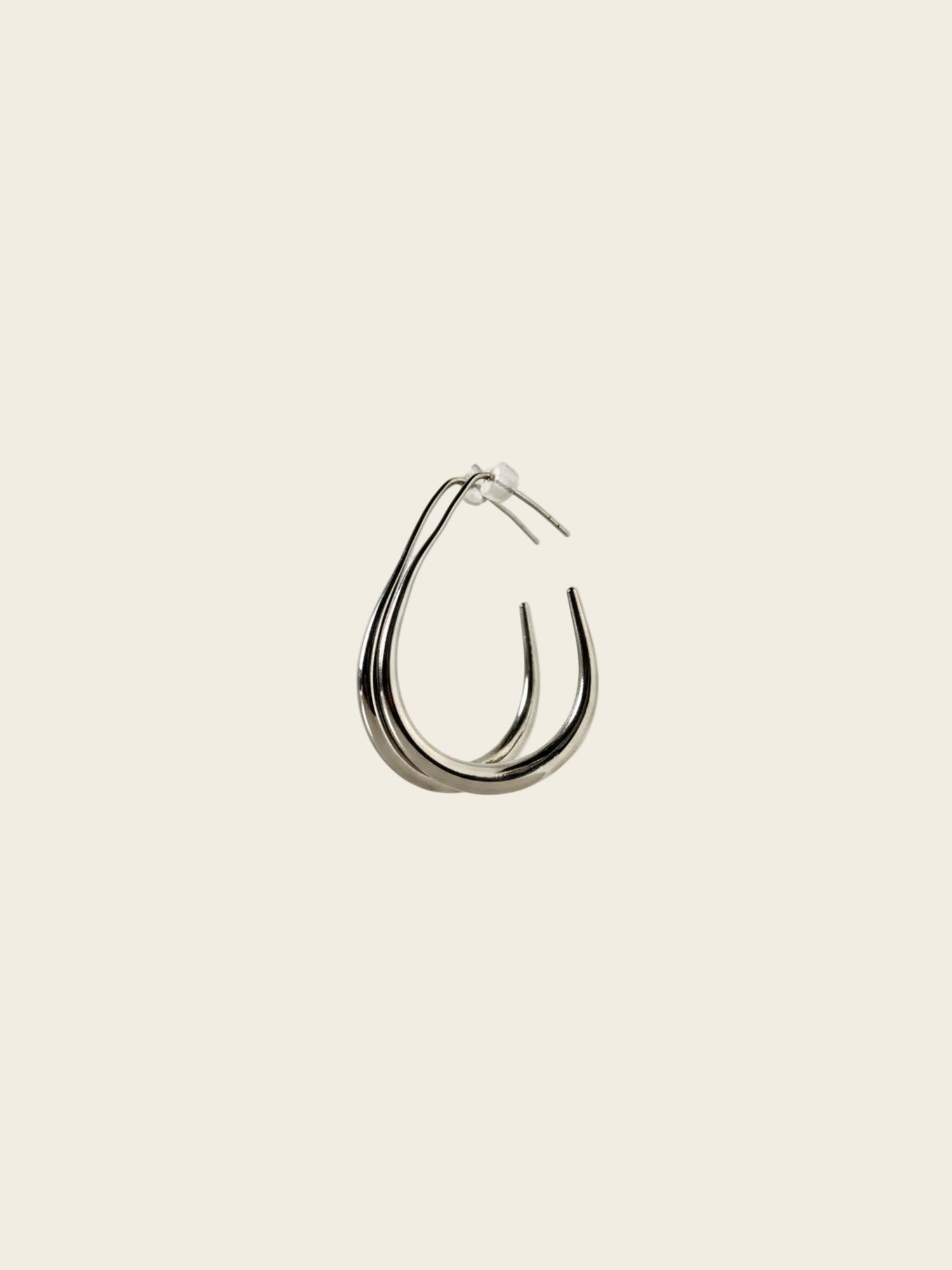 Sleek Teardrop Hoop Earrings