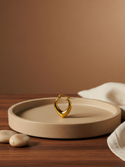 Golden Heart Hoop Earrings