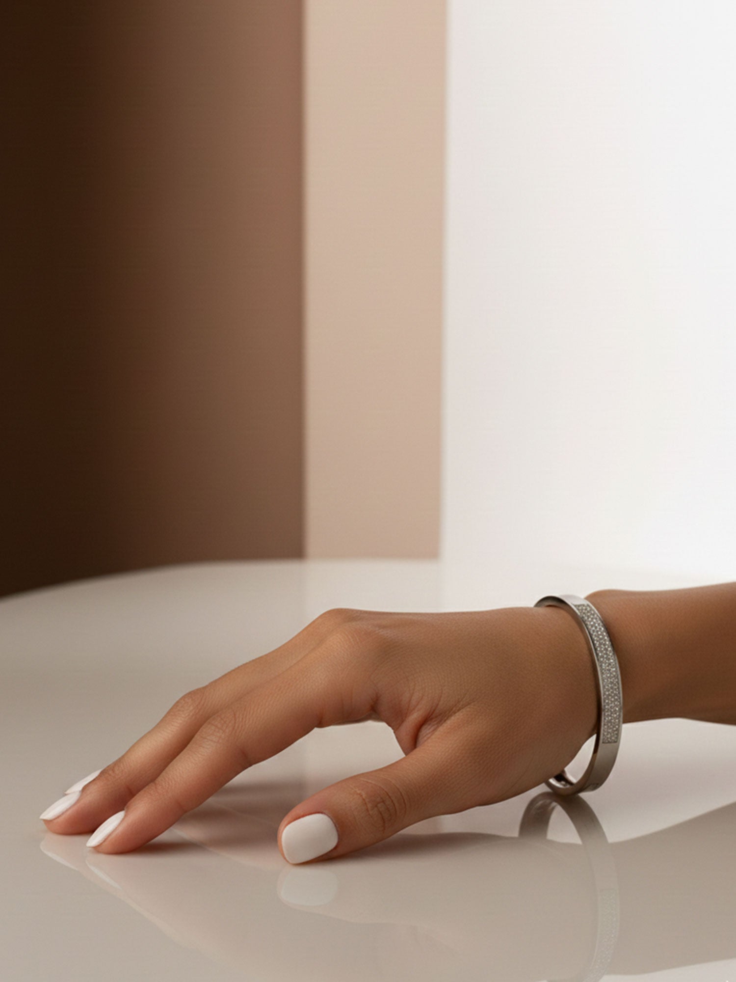 Silver Pave Shine Bangle