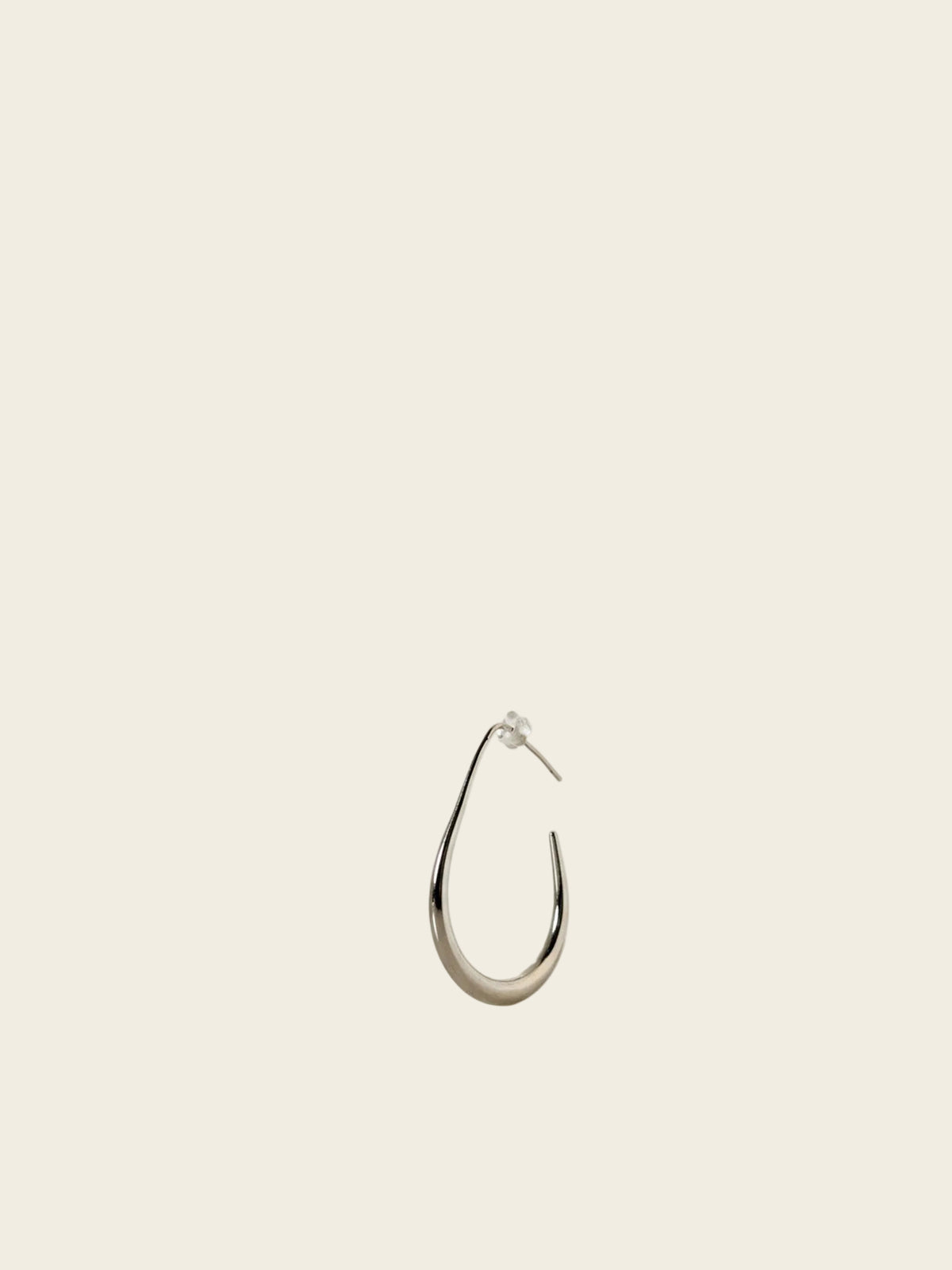 Sleek Teardrop Hoop Earrings