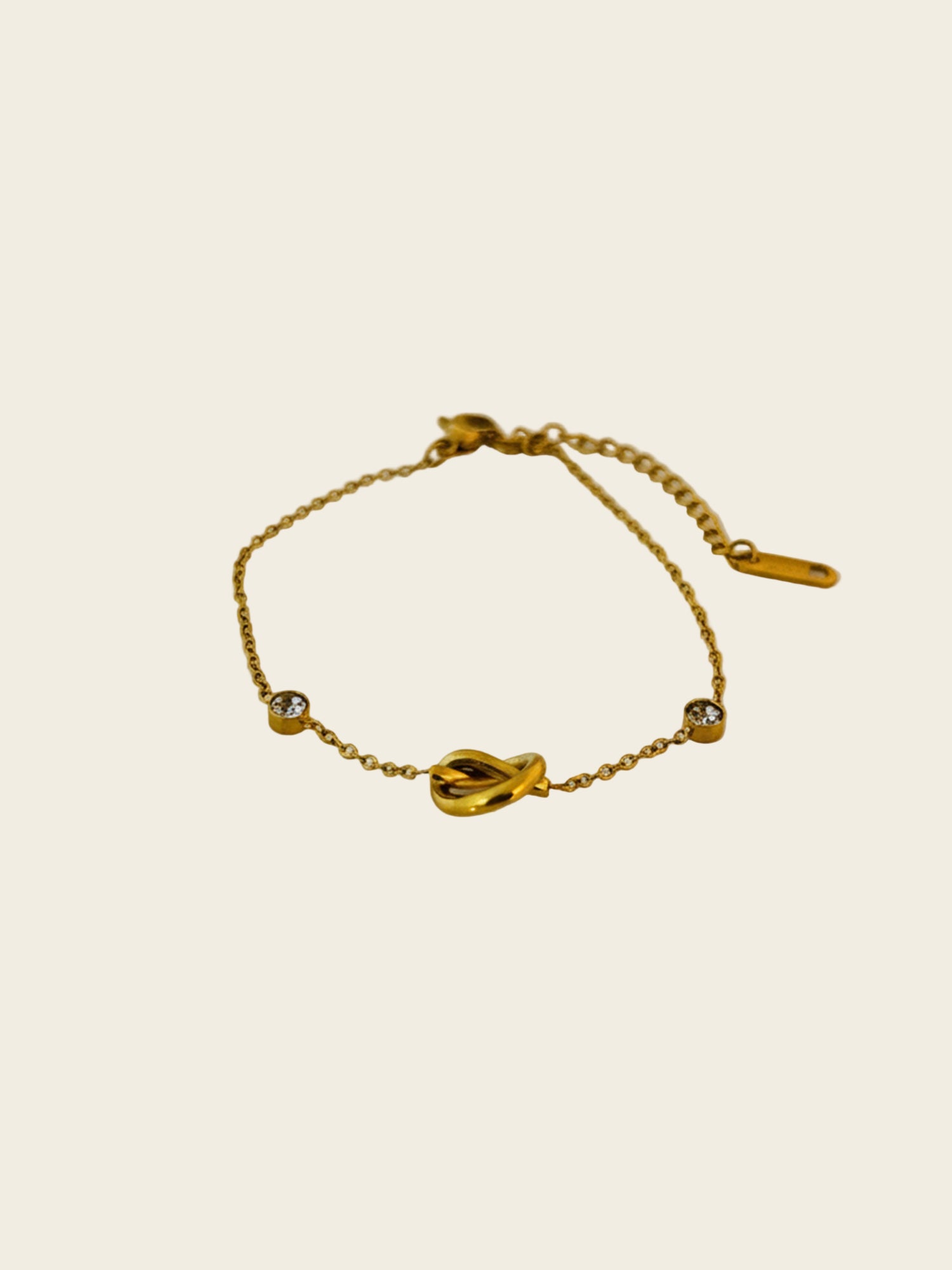 Golden Knot Charm Bracelet
