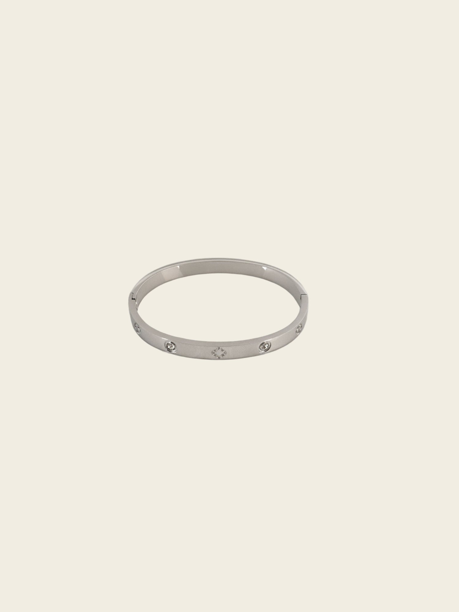 Silver Sparkle Stainless Steel Bangle