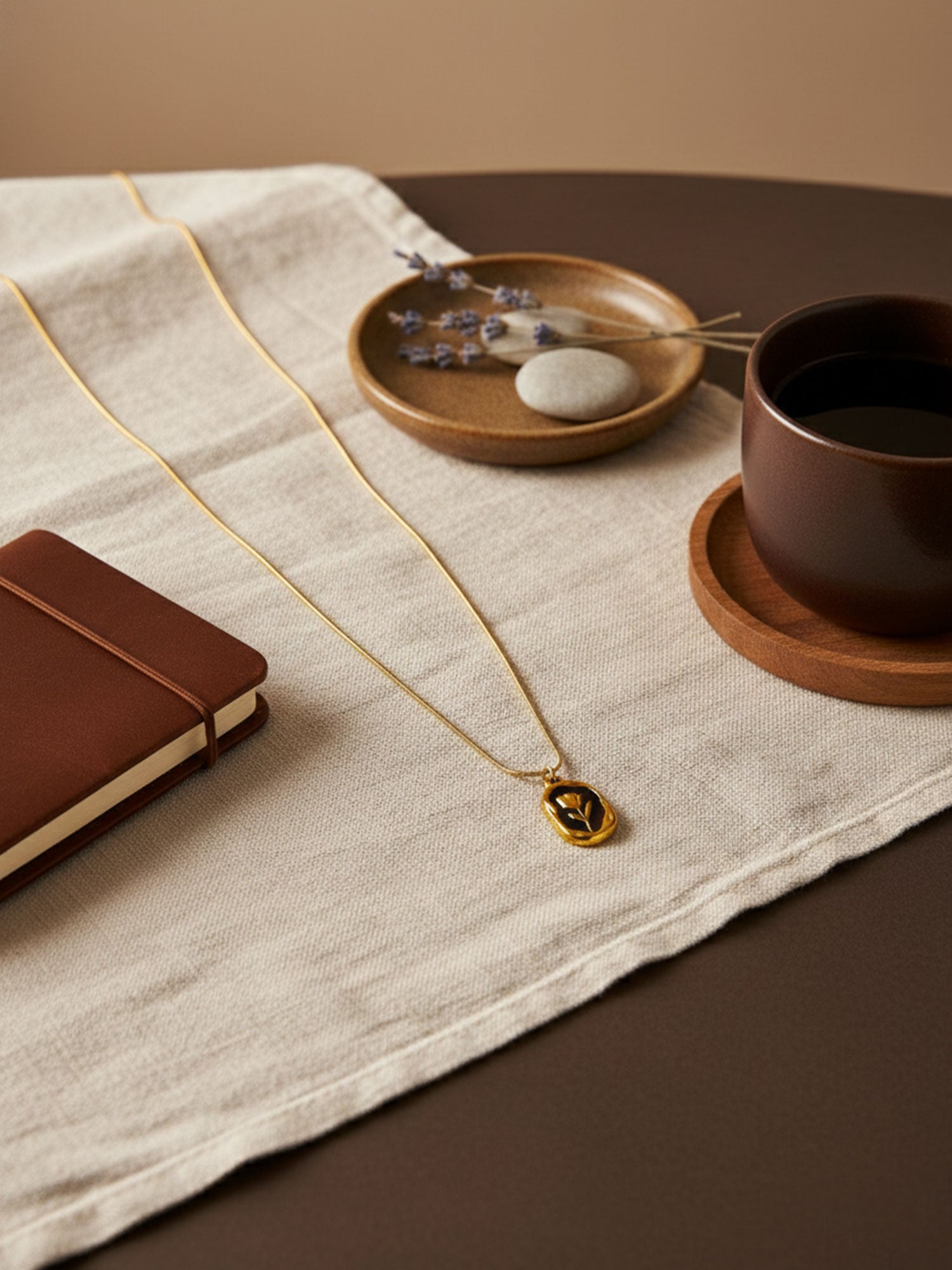 Golden Bloom Pendant Necklace