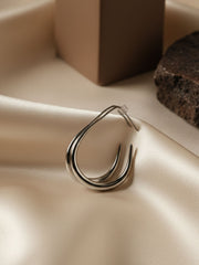 Sleek Teardrop Hoop Earrings