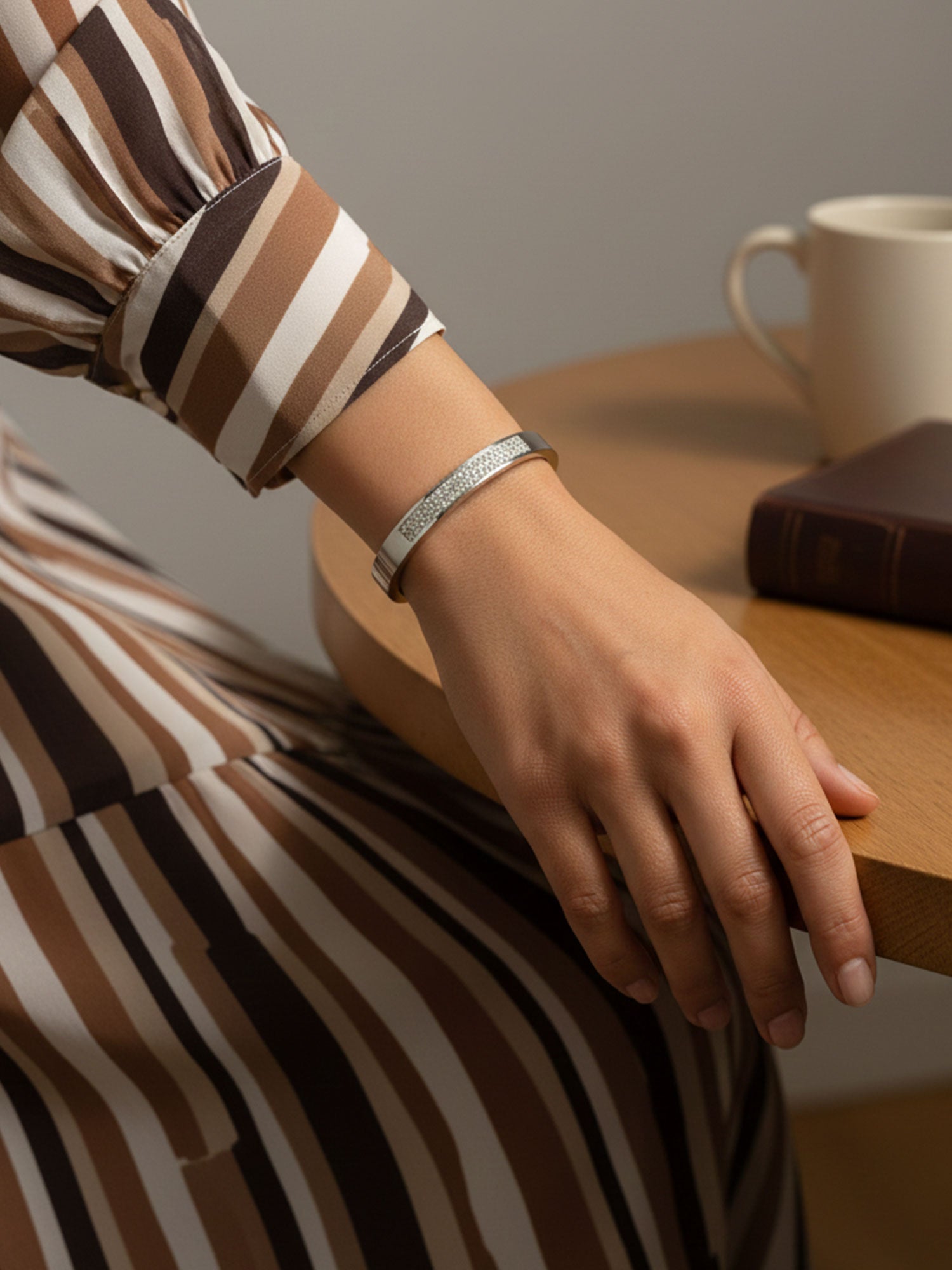 Silver Pave Shine Bangle