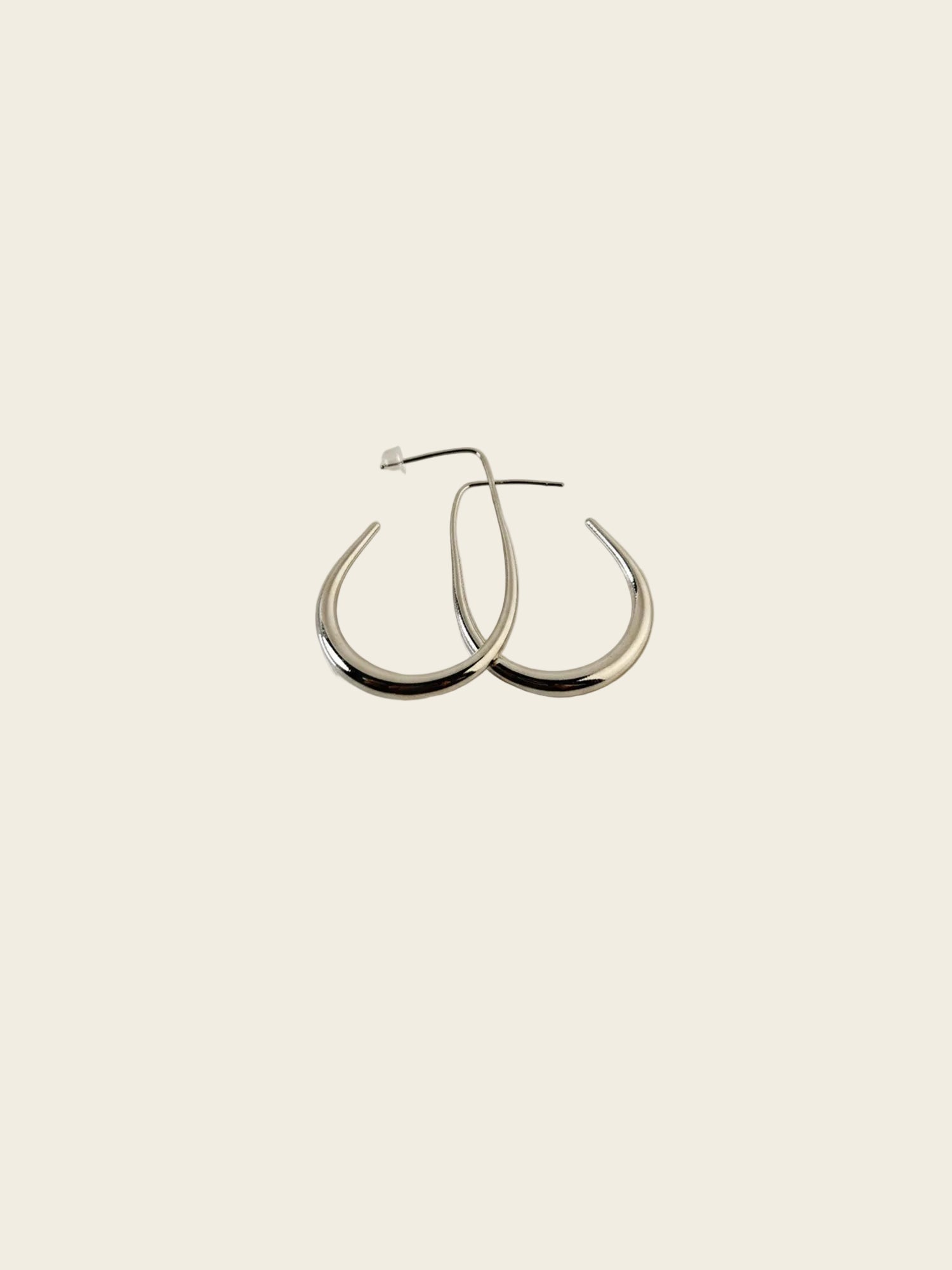 Sleek Teardrop Hoop Earrings