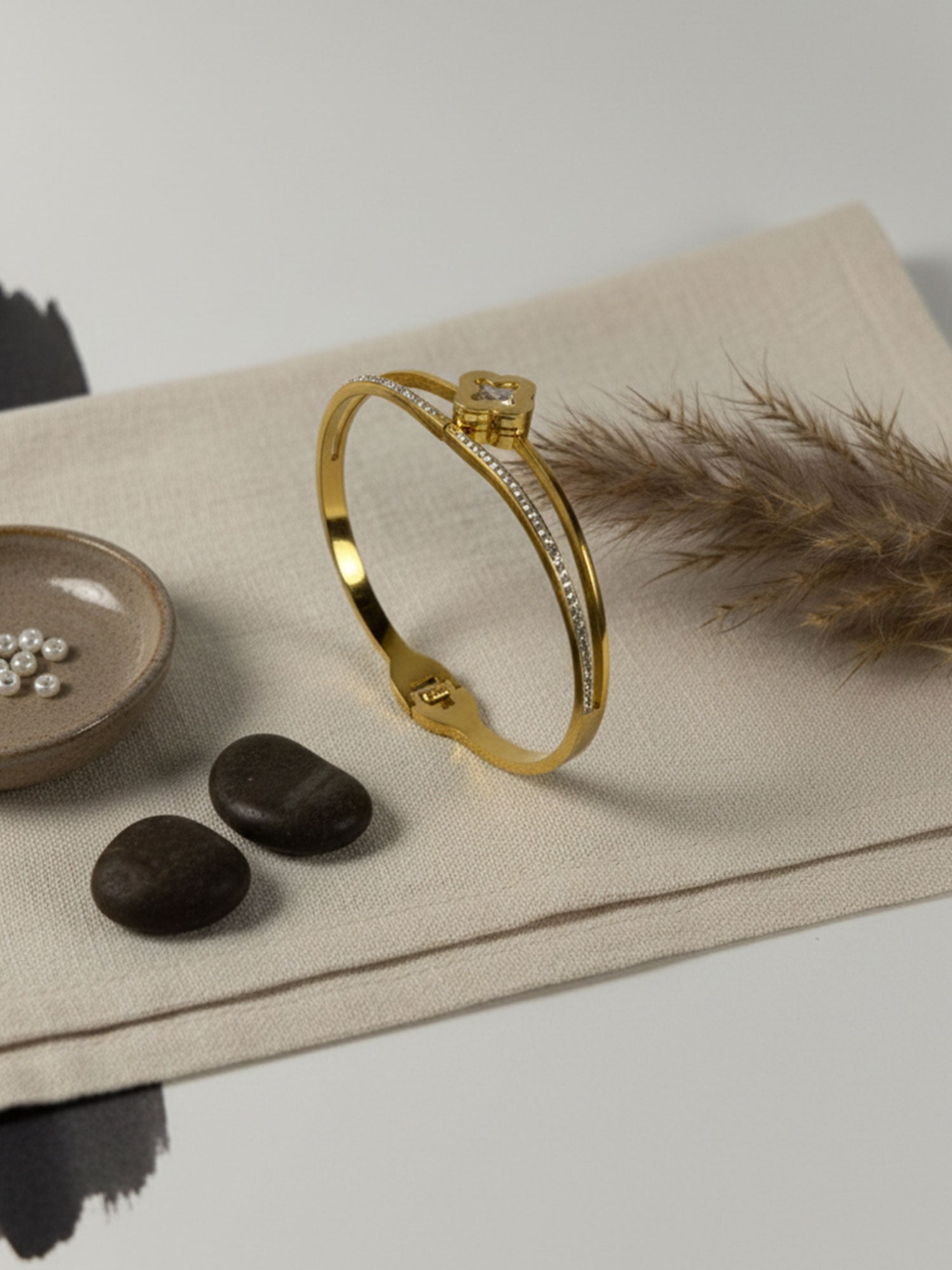 Golden Radiance Stainless Steel Bangle