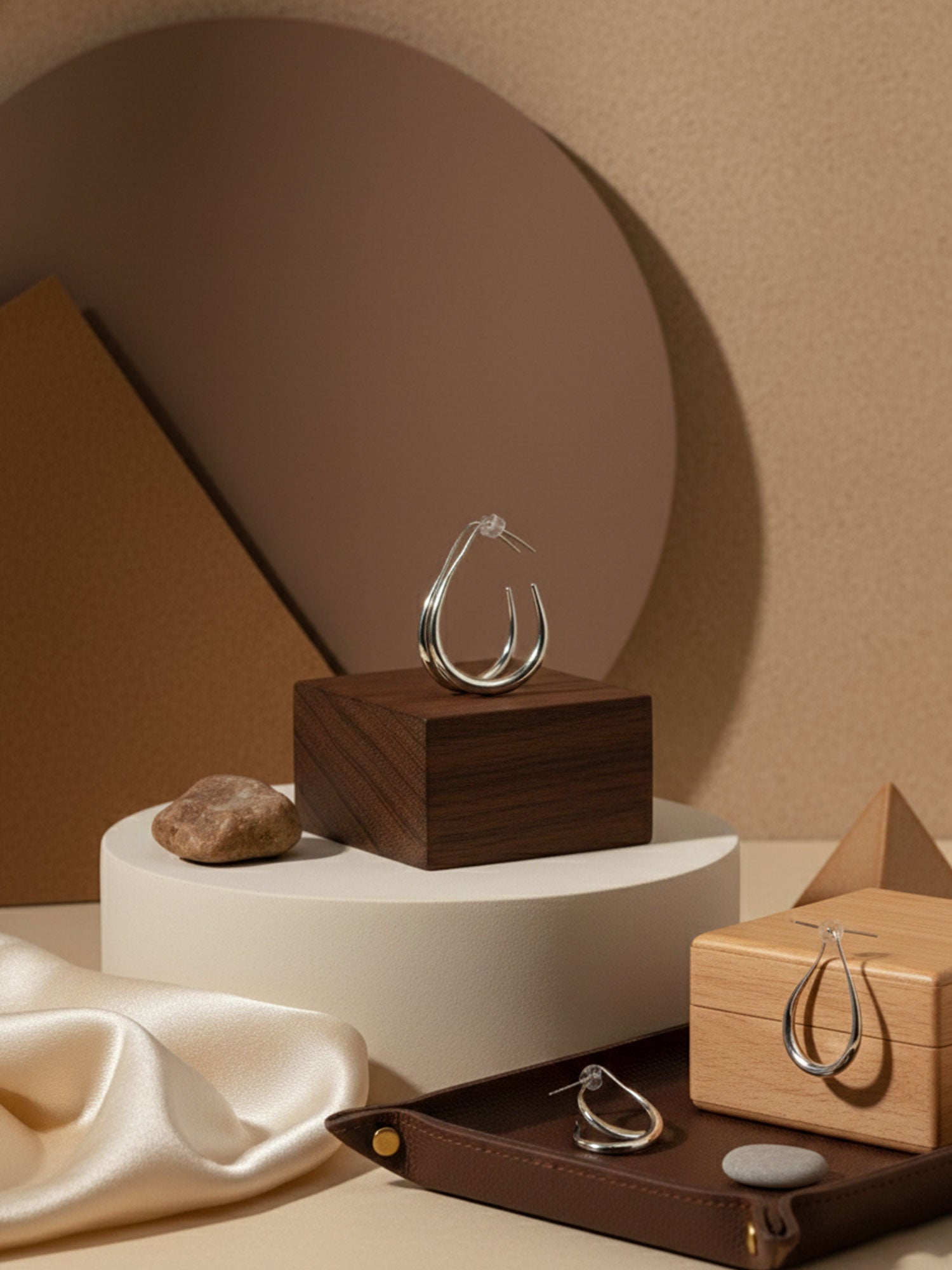 Sleek Teardrop Hoop Earrings