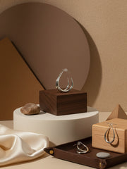 Sleek Teardrop Hoop Earrings