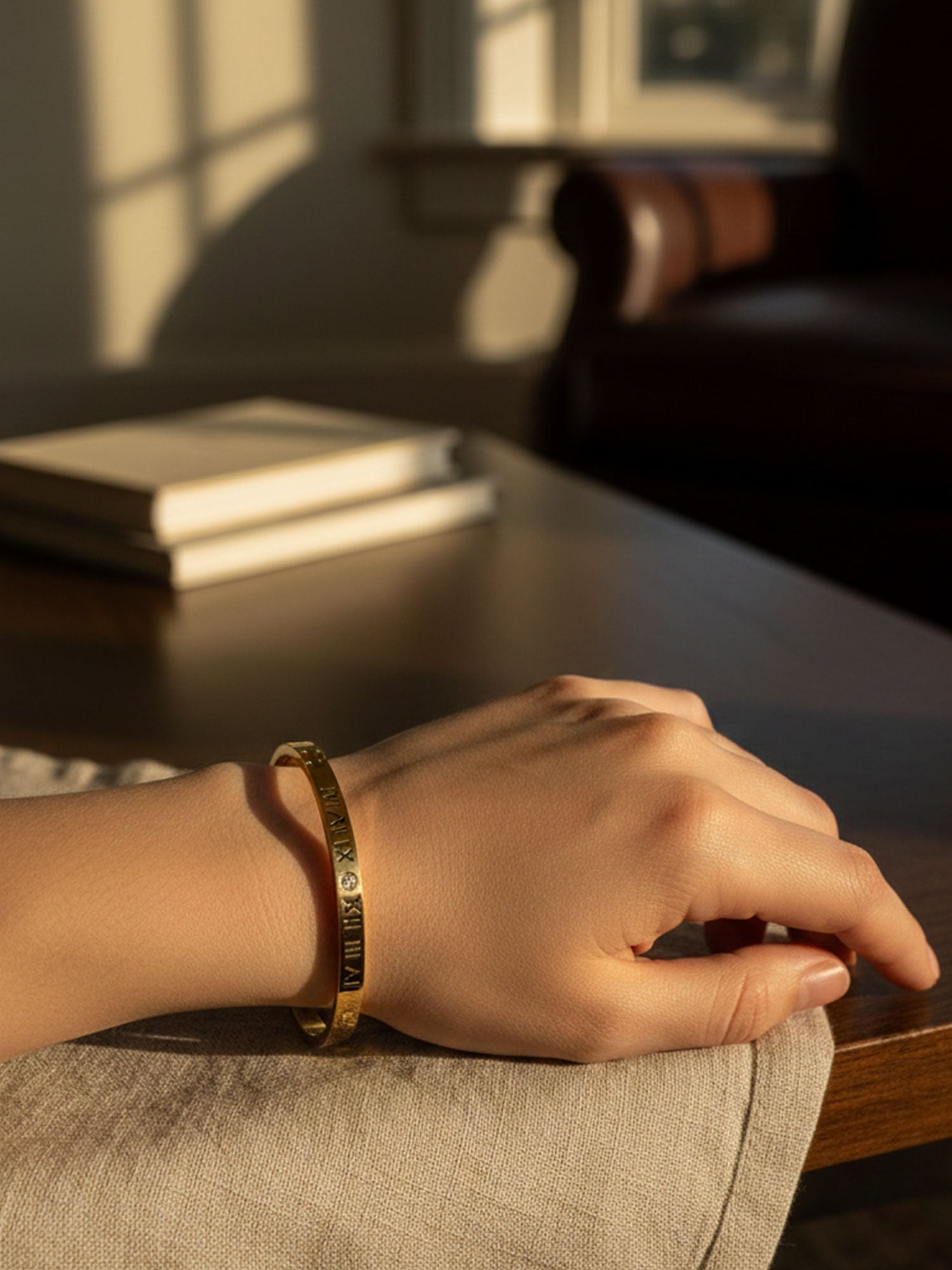 Roman Numeral Slim Bangle